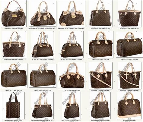 lv style bags|names of all lv bags.